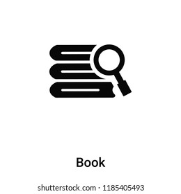 Book icon vector isolated on white background, logo concept of Book sign on transparent background, filled black symbol