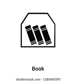 Book icon vector isolated on white background, logo concept of Book sign on transparent background, filled black symbol