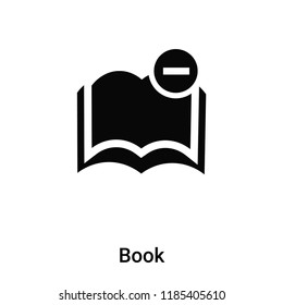 Book icon vector isolated on white background, logo concept of Book sign on transparent background, filled black symbol