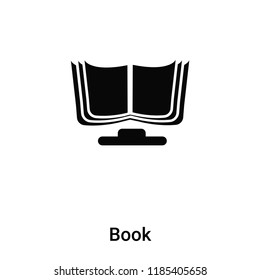 Book icon vector isolated on white background, logo concept of Book sign on transparent background, filled black symbol