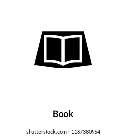 Book icon vector isolated on white background, logo concept of Book sign on transparent background, filled black symbol