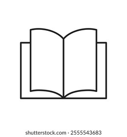 Book icon vector isolated on white background.