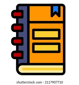 Book icon. Vector isolated book sign collection. Simple book symbol.