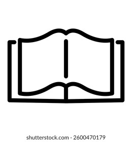 Book icon. Vector isolated book sign. Simple book symbol.
