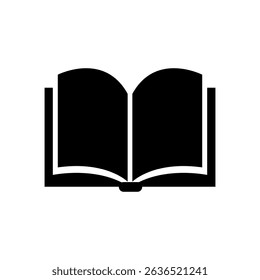 Book icon vector. Library logotype. Paper book element isolated on white background