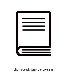 book icon vector line art