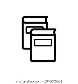 book icon vector line art