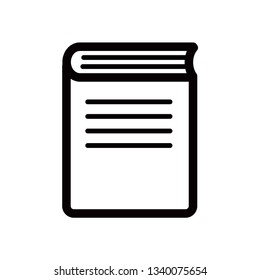 book icon vector line art