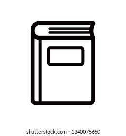 book icon vector line art