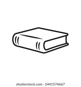 Buchsymbol. Vektor. Linienstil.