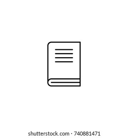 Book icon vector line symbol 