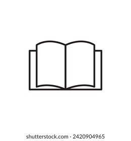 Book icon vector. Book icon liner illustration on white background..eps