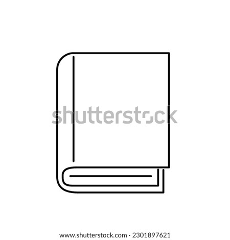 book icon vector lines. Book Icon in trendy flat style isolated on gray background. Education symbol for design