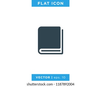 Book Icon Vector Logo Design Template.