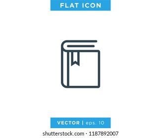 Book Icon Vector Logo Design Template.