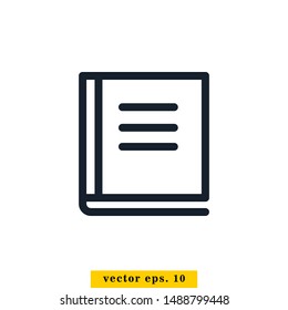 Book Icon Vector Logo Design Template