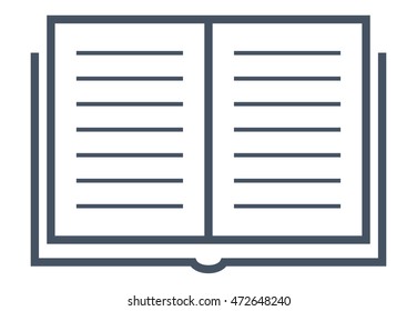Book icon vector logo isolated