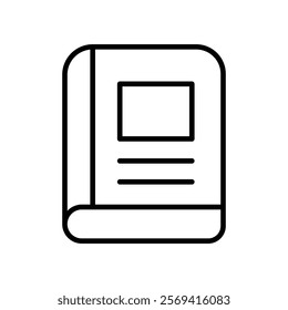 Book icon Vector logo outline