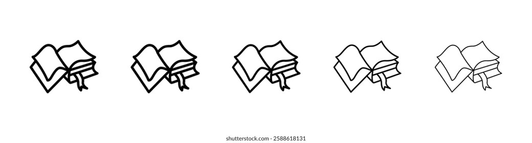 Book icon Vector logo sign