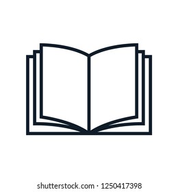 Open Book Vector Clipart Silhouette Symbol Stock Vector (Royalty Free ...