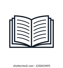 Book icon vector logo template