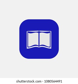 book icon vector on blue