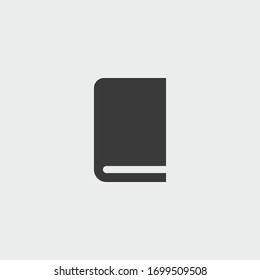 Buchsymbol. Buch-Vektorillustration auf grauem Hintergrund