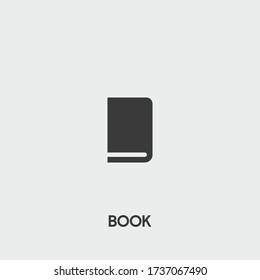 book icon. book vector on gray background