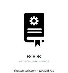 book icon vector on white background, book trendy filled icons from Artificial intelligence collection, book vector illustration
