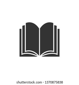 Book icon vector on white background