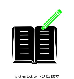 vector de icono de libro en un fondo blanco
eps3
