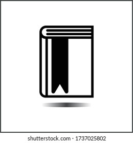 vector de icono del libro sobre fondo blanco