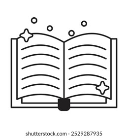 Icono de libro Vector sobre fondo blanco