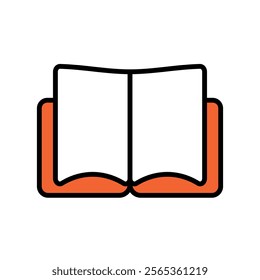 Book icon vector. Open book vector icon