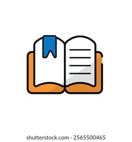 Book icon vector. Open book vector icon