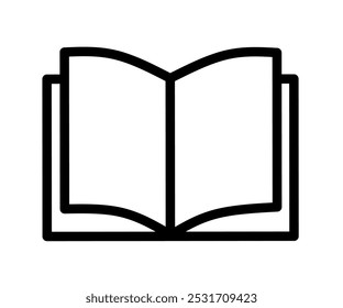book icon. vector open book with blank pages