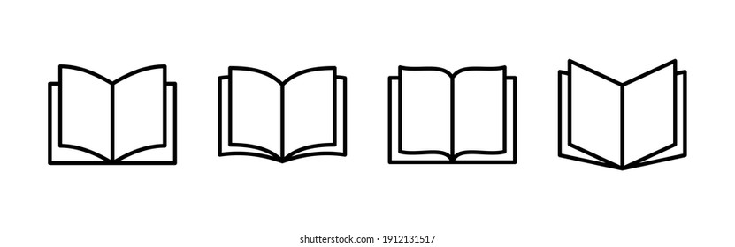 Book icon vector. open book icon vector. ebook icon