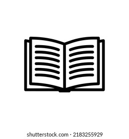 Book icon vector. open book icon vector. ebook icon