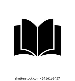 Book icon vector. open book icon vector. ebook icon