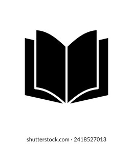 Buchsymbol, Vektorgrafik. offener Buchsymbol, Vektorgrafik. E-Book-Symbol