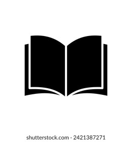 Book icon vector. open book icon vector. ebook icon