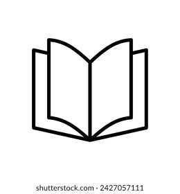 Book icon vector. open book icon vector. ebook icon