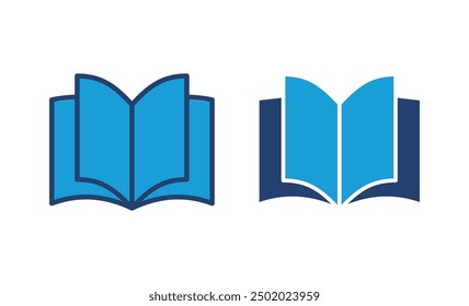 Book icon vector. open book icon vector. ebook icon