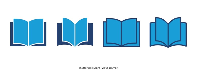 Book icon vector. open book icon vector. ebook icon