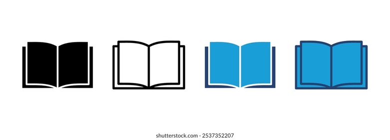 Icono de libro Vector. abrir el icono de libro Vector. icono de libro electrónico