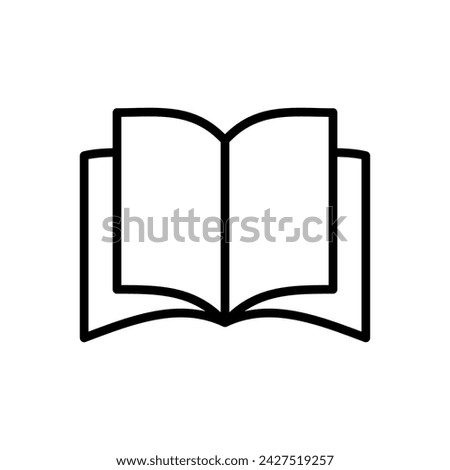 Book icon vector. open book icon vector. ebook icon