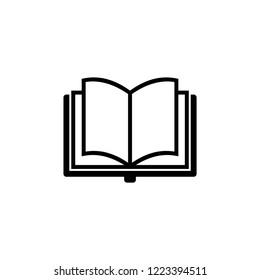 Book icon vector, open book eps10, 10 eps