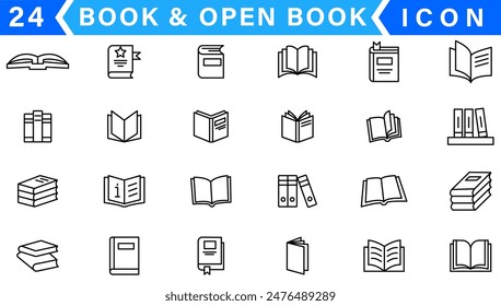Book icon vector. open book icon set
