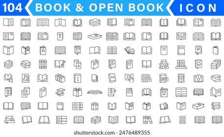 Book icon vector. open book icon set
