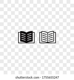 Vector de icono del libro. Firma de libro abierto